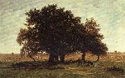 Theodore Roussel Oak Trees near Apremont oil painting artist